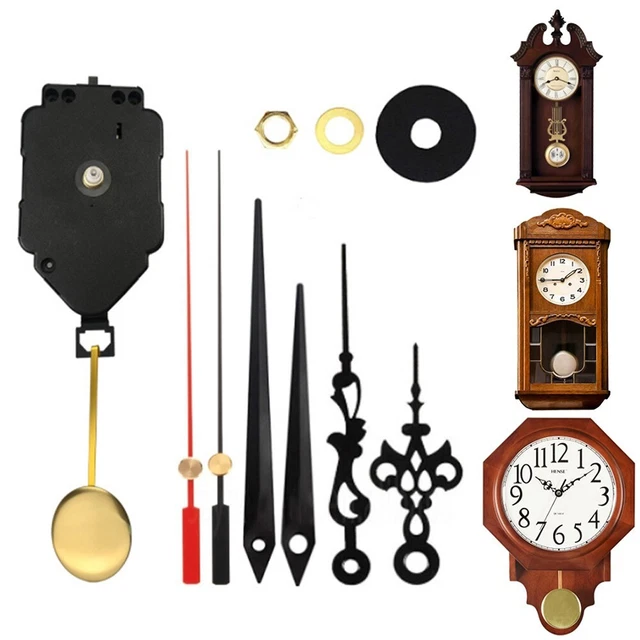 Uhrwerk DIY Melodie Metall+Kunststoff Pendel Reparatur Schwarz/rot Set