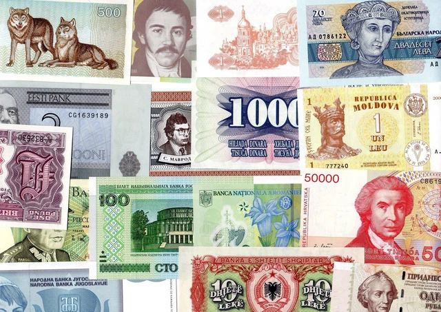 LOT 17 Billets DIFFERENTS PAYS EUROPE  Albanie Lituanie Moldavie....NEUF UNC