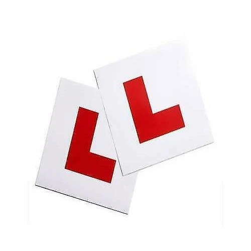 Magnetic Learner Driver 'L' Plates - Pair Of 6" X 6" Self-Adhesive Stickers For Cars