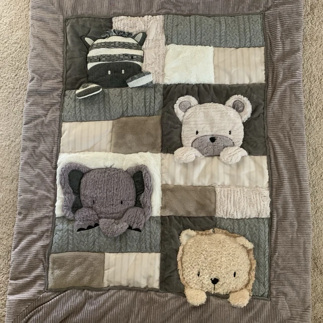 BABY COMFORTER BLANKET No Jo Animals Lion Elephant Bear Zebra