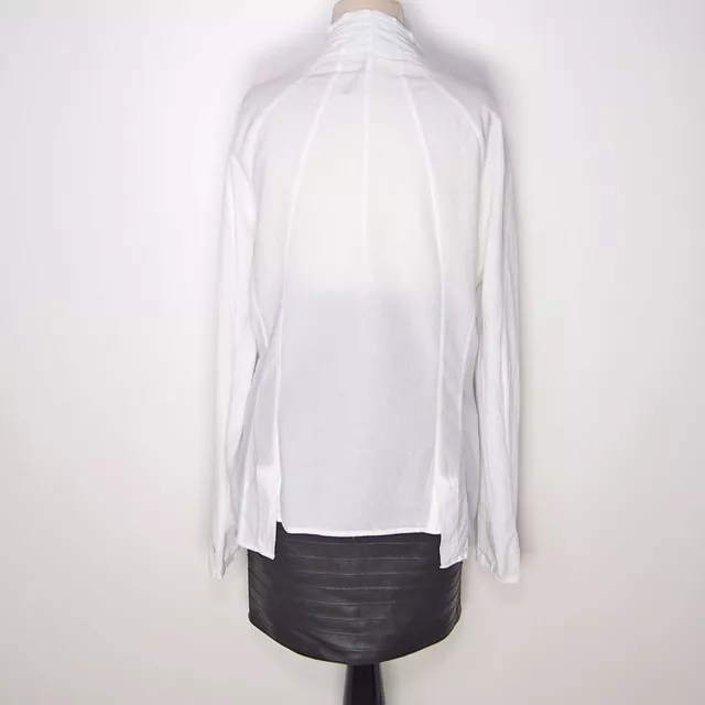 Camisa para mujer Masnada con botones blanca algodón deconstruida talla XL IT 52 $620 3