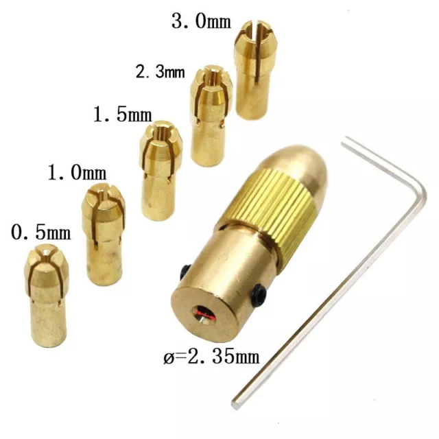 Electric Drill Bit Collet For punching hole Brass 0.5-3mm Mini Small Soft wood 3