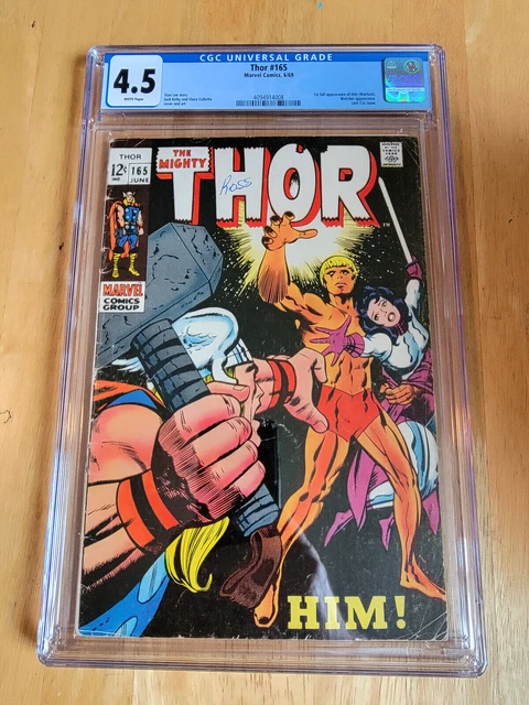 Thor #165 *Cgc 4.5 White Pages* 1969 Him (Warlock) 1St Full Appearance