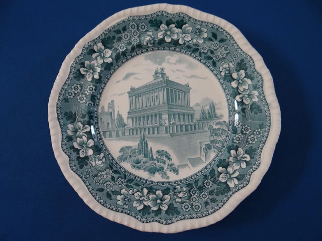 Copeland Old Spode 9" Plate Transfer-ware Mausoleum at Halicarnassus c.1894-1910