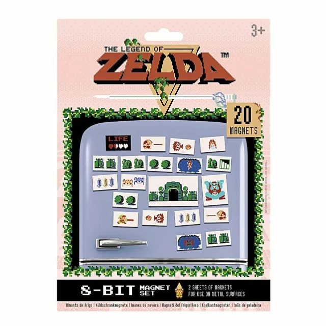 The Legend of Zelda Magnet Set Retro Style Magnets 20 Piece Fridge Magnet Set