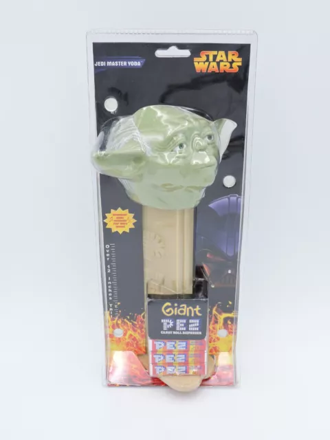 Jedi Master Yoda GIANT PEZ Dispenser STAR WARS 12" Brand New candy roll SEALED
