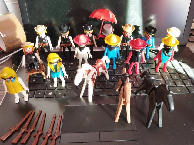 PLAYMOBIL X3 FUSILS Fusil Ouest Français Cowboys Yankees EUR 3,85