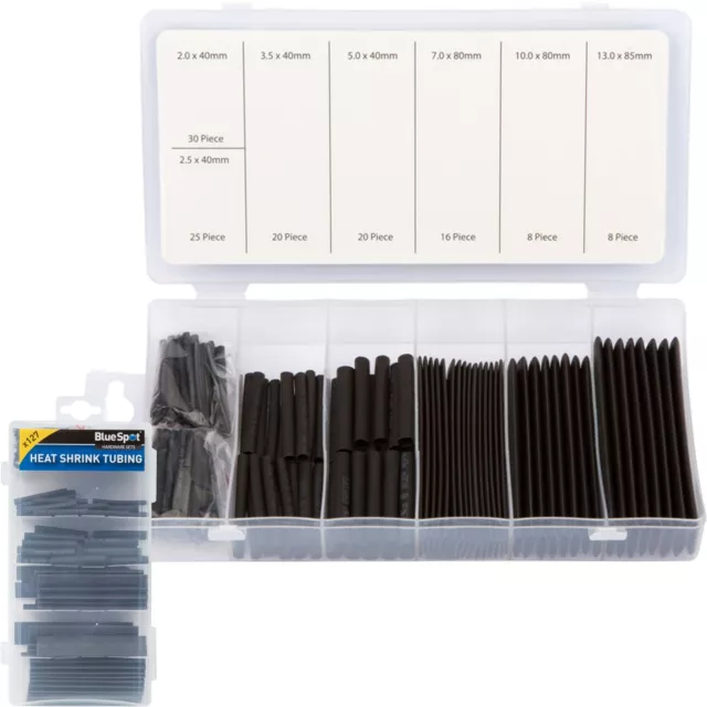 127pc Cable Tube Sleeving Wire Wrap Electrical Heat Shrink Tubing Set 40508