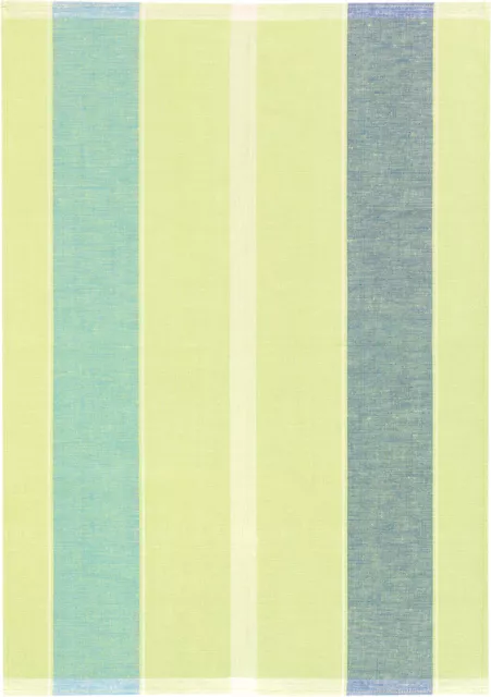 Geschirrtuch KRACHT Blockstreifen grün-blau  50 x 70 cm Halbleinen