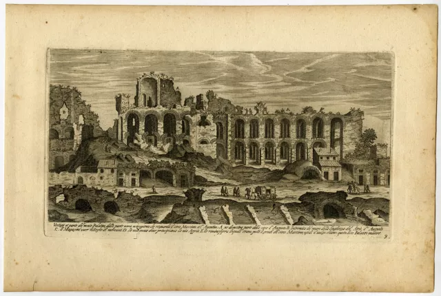 Antique Print-PALATINE HILL-ROME-RUIN-Duperac-Sadeler-1606