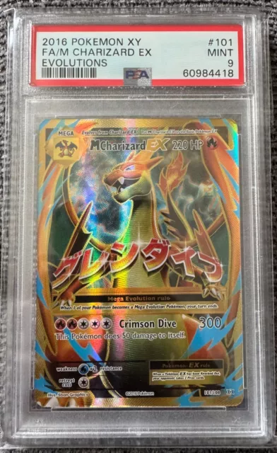 M Charizard EX Full Art PSA 9 - 101/108 - Glurak - Pokemon Karte - Evolutions