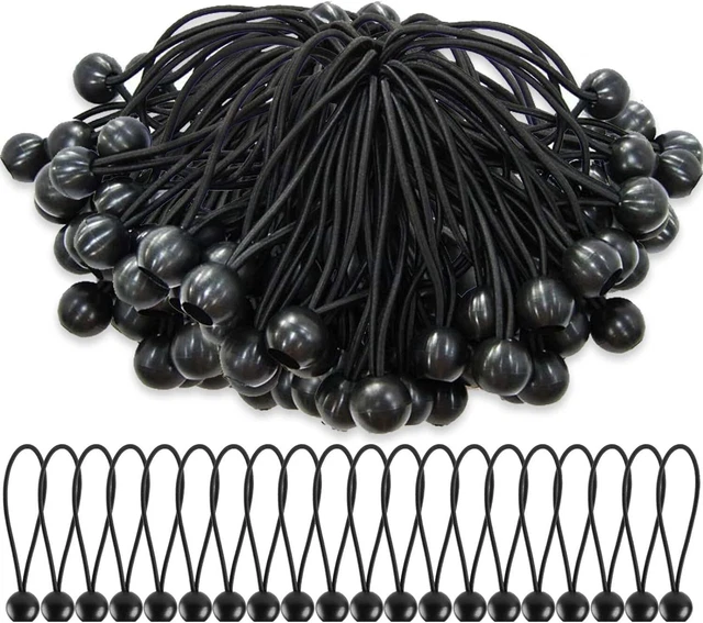 élastiques Caoutchouc Latex Lot De 24 Tendeurs Élastiques FORTEM - Crochets Métalliques Revêtus, Pour Auvent Et Bâche Attaches Auvent