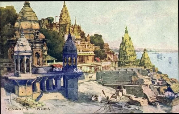 Künstler Ak Varanasi Benares Indien, Tempel - 3819703