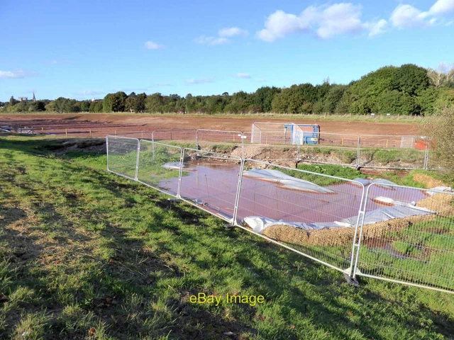 Photo 6x4 Temporary settling tank, River Exe flood channel Exeter In the  c2014
