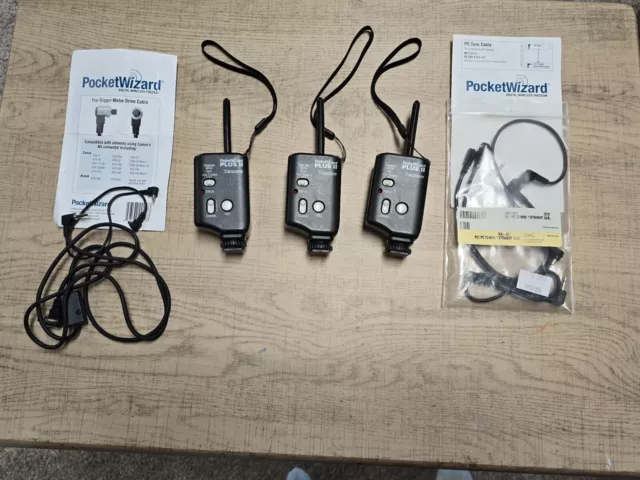 PocketWizard Plus II Studio Radio Slave Transceiver With PC1 Cable -EX Condition