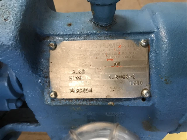 Gould,3196,Pump Size 1.50x3-6 RPM 1750 Refurbished 2