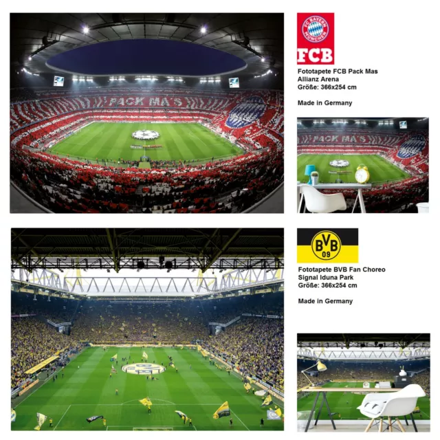 Fototapete, FCB-Stadion-Choreo Bayern München - BVB-Fan-Choreo Borussia Dortmund