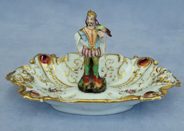Jacob PETIT (1796-1868) Coupe au Fauconnier en Porcelaine de Paris XIXème Siècle