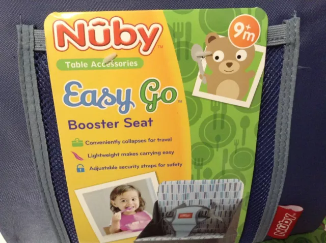 Nuby Easy Go Booster Seat Collapsible 9+ Months Holds 50 Lbs Brand New!