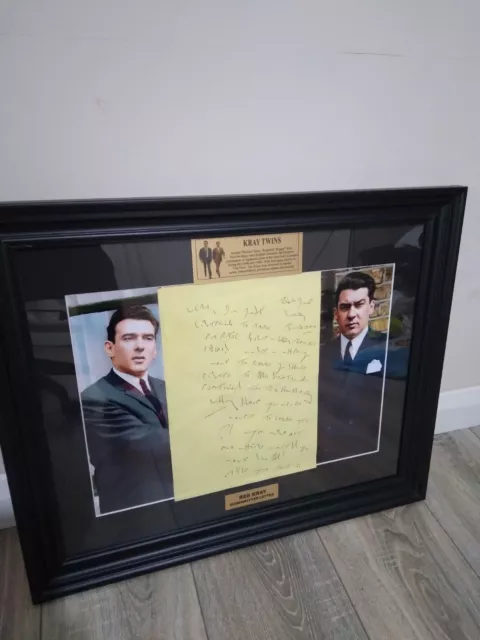 The Krays Reg Kray Hand Written Letter framed  London Gangster