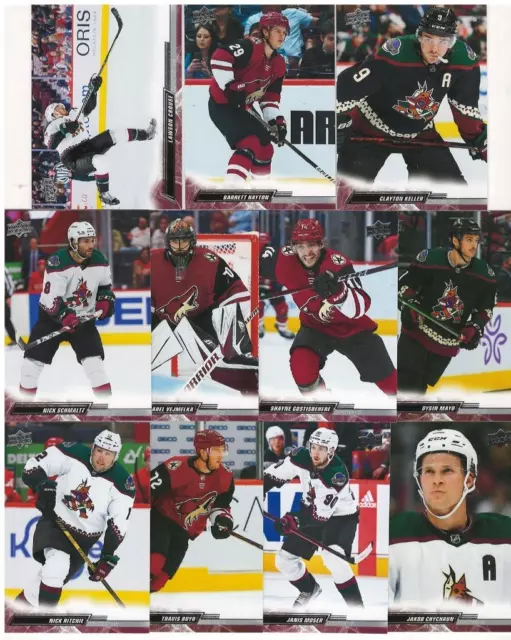 Arizona Coyotes 2022-23 Upper Deck Series 1 and 2 complete base team set
