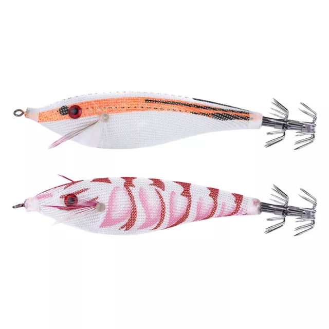 9g Luminous Squid Jigs Artificial Wood Shrimps Cuttlefish for Sea Fishing Hooks
