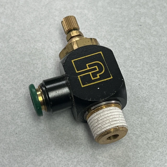 PARKER HANNIFIN 3/8” Push In FLOW CONTROL VALVE Brass PNEUMATIC FC701-6-6