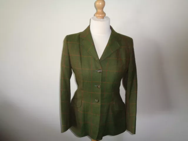 Caldene Southwold Tweed Show Jacke grün Damen Größe 36" UK 10 Hacking