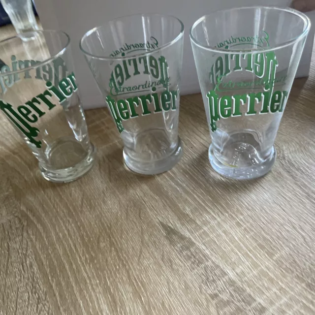 Lot 3 Verres Perrier , 39 Cl , Bar Bistrot , Vpr/113