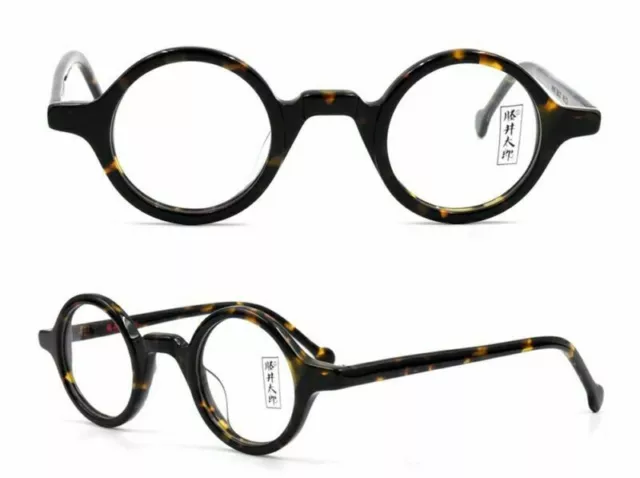Mens Womens Round Vintage Eyeglass Frames Small Acetate Rx Spectacles Glasses C