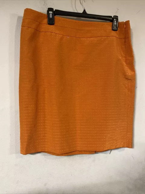 Express Orange Pencil Skit Mini w/ Dotted Pattern Size 14