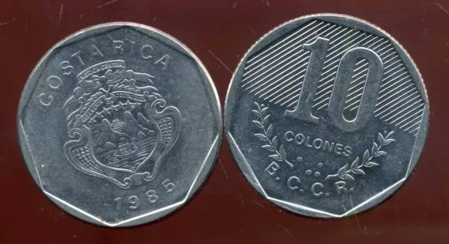 COSTA RICA  10 colones  1985