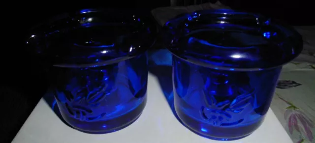Aschenbecher ALEX Glas blau GAULOISES?  2 Teilig Neu