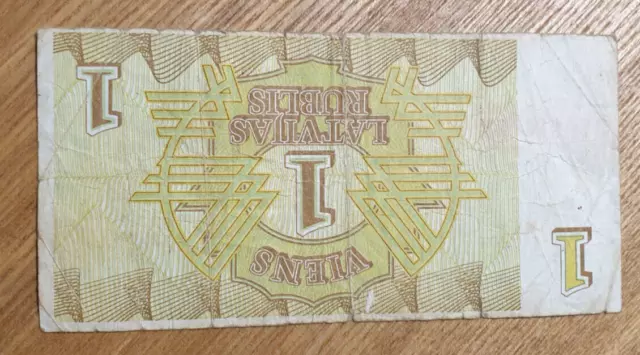 Banknoten Lettland 1 Rubel banknotes Latvia 1992 2