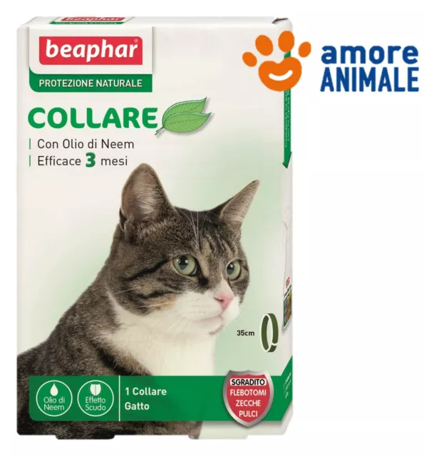 Beaphar Collare 35 cm Protezione Naturale - Antiparassitario per gatto