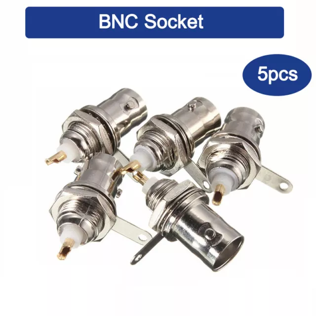 Pack 5 BNC Socket Female Chassis Panel Mount Socket Coaxial Connector