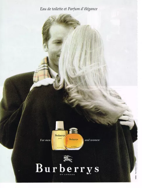 PUBLICITE ADVERTISING  1996   BURBERRYS OF LONDON  parfum pour  ELLE & LUI