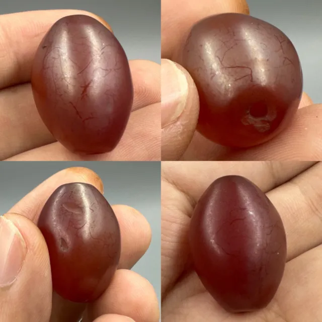 Ancient Burmese South Asian Carnelian Agate Unique Bead