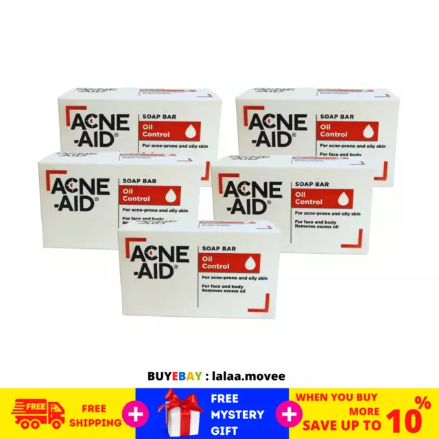 5 x 100 g ACNE-AID Jabón facial y corporal en barra Control de aceite para...