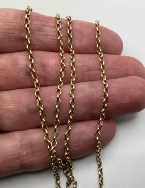 9ct Yellow Gold Belcher Chain. Length 28”  Fully Hallmarked. Weighs 8 grams