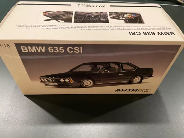 AutoArt 1:18 BMW 635 CSi die cast - still taped in the foam - rare