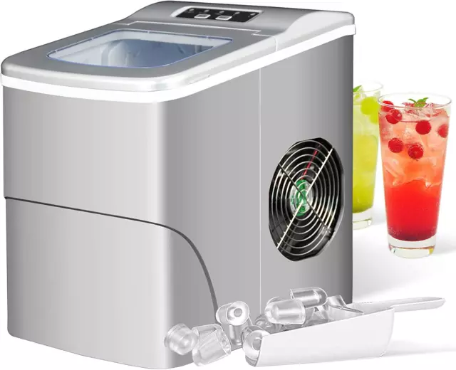 Jodoao 2.2L Ice Makers Machine Countertop Commercial Home, 9 Ice Cubes Made i...