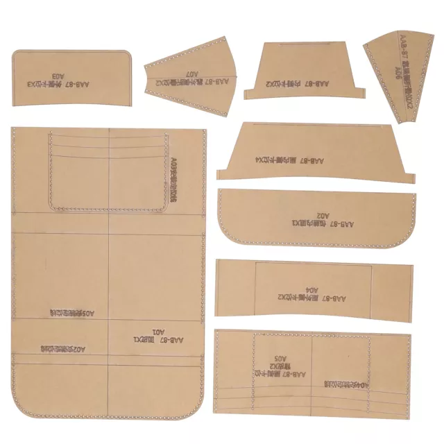 DIY Handicraft Acrylic Template Long Wallet Leather Pattern Design Template ESP