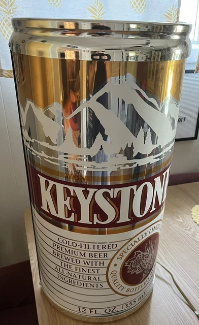 Keystone Light Beer Can Large 27” Jumbo Rare Sign Tested Works & Looks Great!