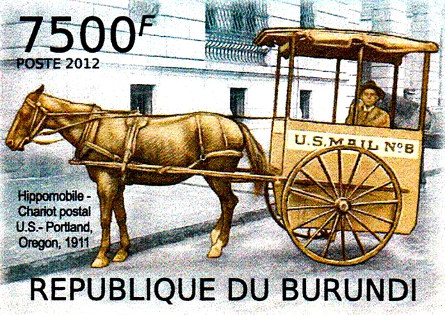 Ungezähnt MNH Kutsche Pferd Tier Post US Mail Usa Portland Oldtimer / 1500