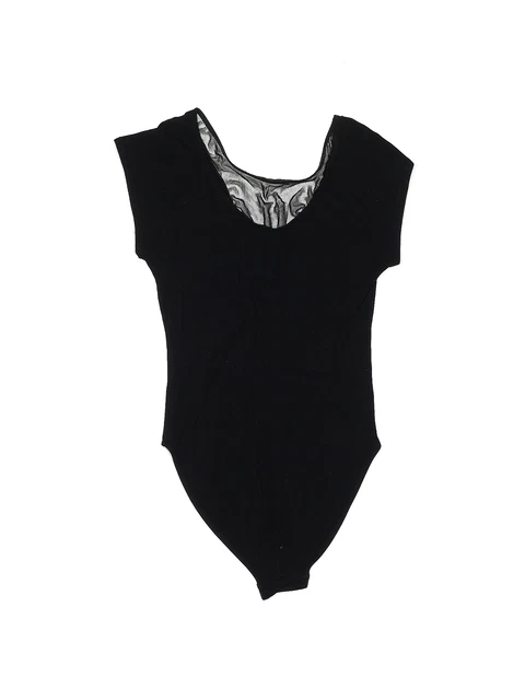 American Apparel Women Black Bodysuit S