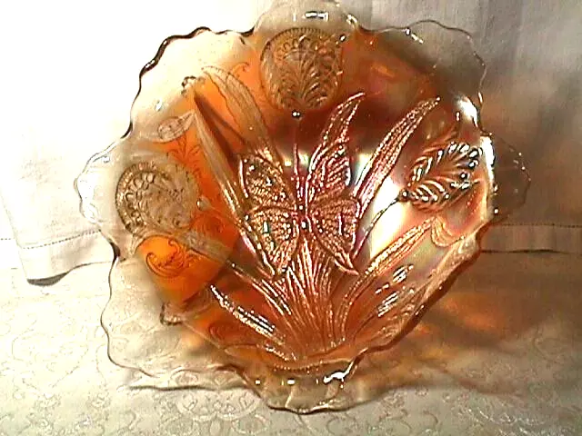 "Butterfly & Tulipl" Ftd Center Piece Bowl Faboulis Marigold  Carnival By: Dugan