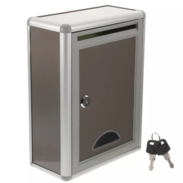 Stainless Steel Wall Mount Mailbox Locking Drop Box for Office and Business