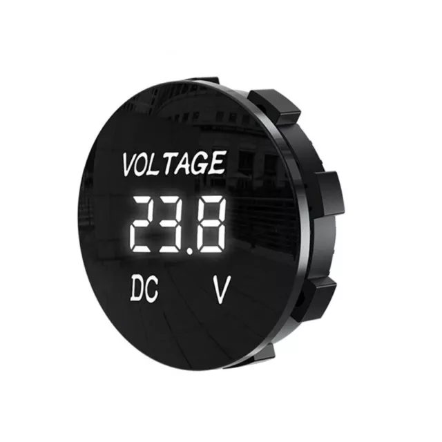 12V-24V Auto Auto Motorrad LED Voltmeter DC neu Panel Digital Voltage Volt Meter 2