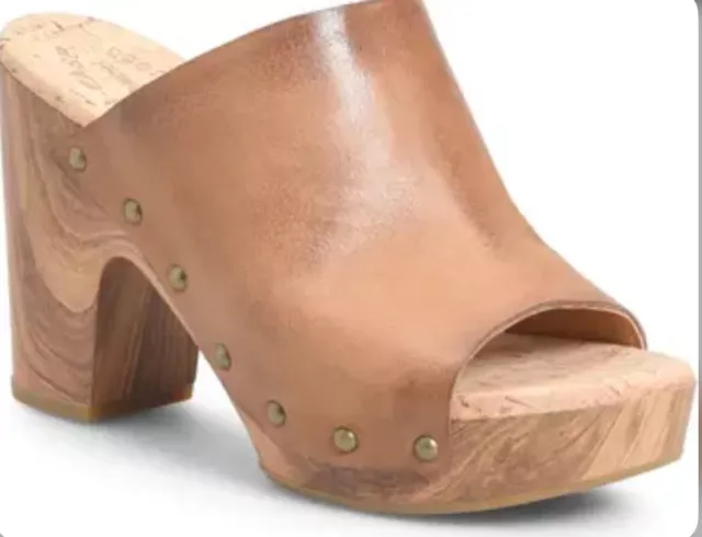 GUC KORK-EASE Danika Leather Studded Platform Clog Brown Sandal ~Size 11M
